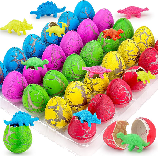 30PCS Large Hatching Dinosaur Eggs for Dinosaur Birthday Party Favors for Kids