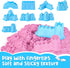 Busaurus 5.5 Lbs Set 5 8 Magic Sand for Kids Bulk Magic Moving Sand Play with Colors & Castle Molds Non-Toxic
