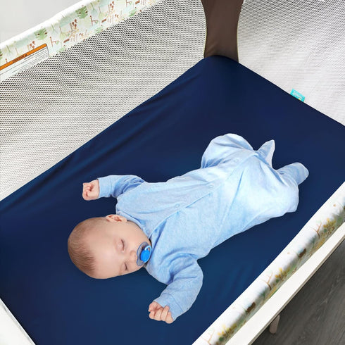 4 Pack Pack 24" 42" and Play Fitted Sheets, x Compatible with Guava Lotus Travel Crib and Other Travel Light Playard