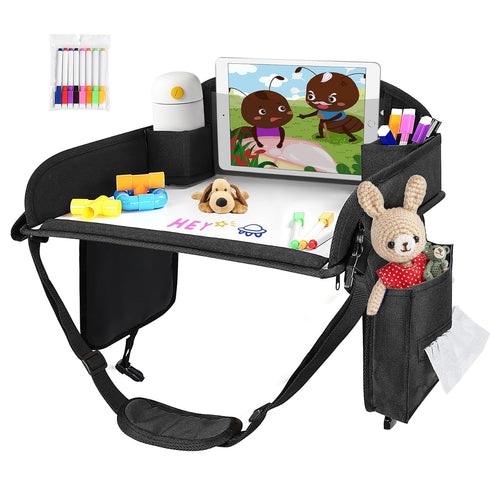 UTOLOVE Kids Travel Tray, Kids Travel Trays for Car Seat, Road Trip Essentials