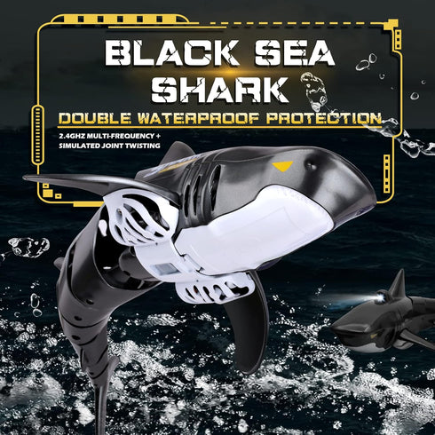 2.4G 1:18 Swimming 6+ 2 Remote Control Shark Toy Scale High Simulation Shark for Pool Bathroom Great Gift RC Boat Toys