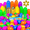 FLYSNK 500 Pack Easter Eggs Bulk Include 12 Surprise Golden Egg, 2.4 Inch