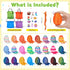 24 Pack 3D 3D 5-7 8-12 TBOLINE Printed Dragon Egg, Articulated Crystal Animals Dragon Fidget Toys with Basket