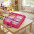 3 100 Primo Lines Doll Clothes & Accessories Storage Organizer Pink Stackable Bags with Adjustable Dividers, Resealable