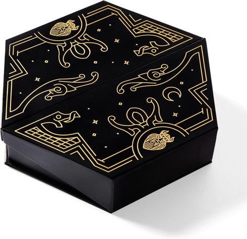 HEIMDALLR Liquid Core Dice Set with LED Display Case - 7-PC Hand-Painted DND Dice Set (Midnight Sea)