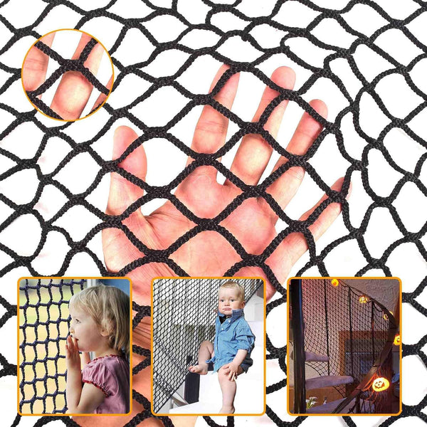 Balcony Netting for Pets, Apartment, Stair, Trampoline, Child Safety Rope Net, Driveway Net for Kids Safety
