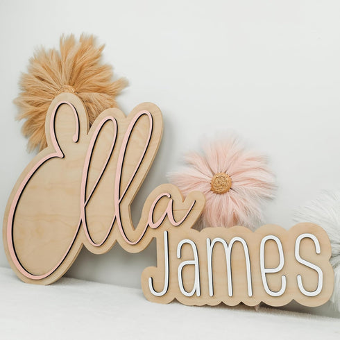 Wooden Name Signs for Nursery, Baby Name Sign, Name Signs for Kids Room, Custom Plaque, Nursery Wall Art, (Quinn