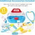 Best Choice Products Play Doctor Kit for Kids - Medical Station Set with 17 Accessories, Blue Carrying Case
