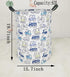 19.7" Round Laundry Basket - Laundry Hamper with Handles, Toys Storage Organizer Gift Bins for Boys and Girls