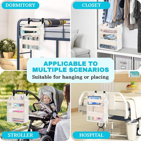 2-Tier 90+ Ofiray-home Hanging Diaper Organizer for Changing Table,Cribs,Car,Playard or Wall & Nursery Organization