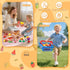 Sets 2 Play Food for Kids Kitchen, Global Cuisine Toddler Cutting Fake Food Toys Including Pizza, Sushi & Bakery