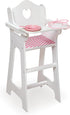Toy Doll High Chair with Accessories by Badger Basket for 18 inch Dolls