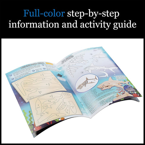WILD ENVIRONMENTAL SCIENCE Extreme Sharks of the World Craft Kit - Study Models and Dioramas for Ages 6+