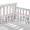 BreathableBaby Breathable Mesh Liner for Full-Size Cribs, Classic 3mm Mesh, Owl Fun Pink (Size 4FS)