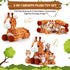 Honoson 5 Set 18'' Mommy 4 Tummy Pcs Valentine Giraffe Stuffed Animals Large Giraffe Plush with Cute Baby Zippered
