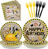 Grencian 96 PCS Handyman Tools Party Supplies Handyman Tools Party Plates 350GSM