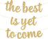 KatchOn Glitter The Best is Yet to Come Banner, 10 Feet Gold Congratulations Banner for Graduation Decorations 2025