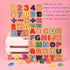 Set 2 of Wooden Alphabet and Number Shape Puzzles for Toddlers - Fun Educational Learning Game