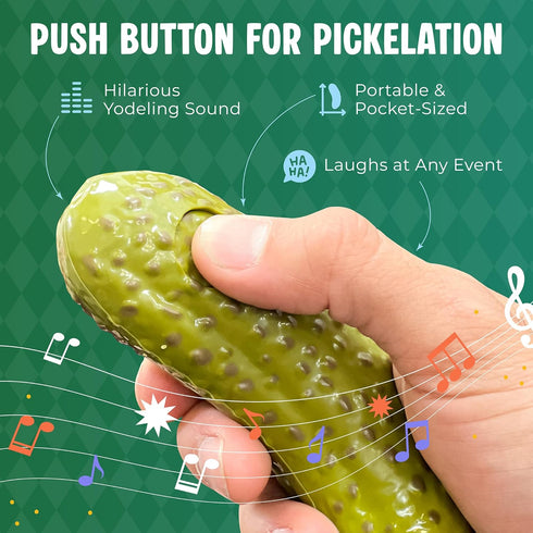(1 5 Inch) DR DINGUS Yodeling Pickle Pickle - Sings Dill-lightful Musical Yodel Song - Hilarious Laughs - Singing