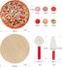 Set (6 Set) Cutting Play Food Toy for Kids Kitchen,Wooden Pizza Pretend Play Kitchen Accessories,Learning Toy Birthday