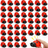 50 Pcs Mini Ladybug Squeak Toys, Fake Shower Animal Bath Toys for Pool and Birthday Party Favors