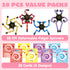 28 Packs 4-Design JOYIN Valentines Day Gift Cards with Fidget Spinners, DIY Chain Robot Fingertip Toys, Deformable