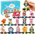 Train Advent Calendar 2025 for Toddlers Kids - Magnetic Wooden Animal Train