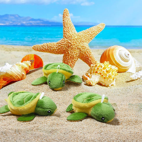 HyDren 24 Pcs Small Turtle Stuffed Toy, 3.2 Inch Mini Sea Turtle Plush Toys for Party Decorations