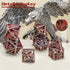 Hollow Metal Dice, HNCCESG DND Dice 3D Eagle Design, 7 pc Bloody Dice Set for Dungeons and Dragons