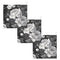 SDMKA White Flowers Black Baby Washcloths - 3 Pack Muslin Cotton Face Towels