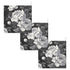 SDMKA White Flowers Black Baby Washcloths - 3 Pack Muslin Cotton Face Towels