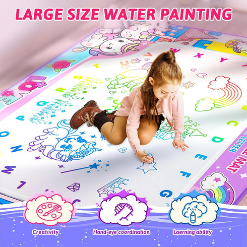 Mat,40 32 Inch Backpack,Educational 2 3 4 5 6 7 8 Water Doodle x Large Drawing Mat with Toys Gifts for Kids Boys