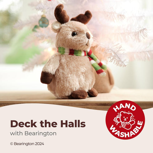 Bearington Bucky Reindeer Christmas Stuffed Animal, 7 Inch Plush Reindeer for Kids & Teens
