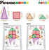 Set 3+ PB24 PicassoTiles Magnet Tile Building Block Magnetic Construction Square Triangle Tiles Toy Kit Sparking