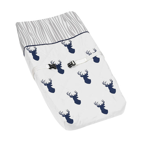 Sweet Jojo Designs Navy Blue White Woodland Deer Boy Baby Changing Pad