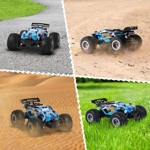 2.4Ghz 20 2 Remote Control Car, Remote Control Truck, All Terrain Off-Road Monster Truck, KM/H Rc Cars with LED