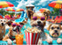 VOLUVOLU 300 Piece Jigsaw Puzzle for Adults, Fun at The Amusement Park Dog