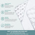 Set, 23-Piece Set, Spasilk Bath Hooded Towels & Baby Washcloths Baby Bath Essentials for Everyday Use, Gift Gray Lion