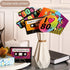 24 Pieces 80's Retro Decorations, 1980's Centerpiece Sticks for Baby Shower or Birthday Party