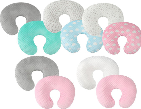 Set 2 Pack Dot Nursing Pillow Cover Nursing Pillow Slipcovers, Ultra Soft Compatible with Boppy Pillow,Standard Pillow