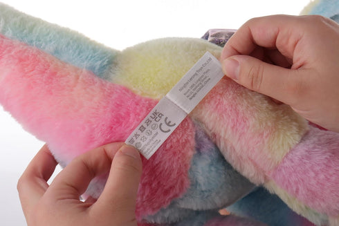 Apricot Lamb Toys Colorful Plush Dragon Dinosaur - 8 Inch Soft Cuddly Stuffed Animal for Child