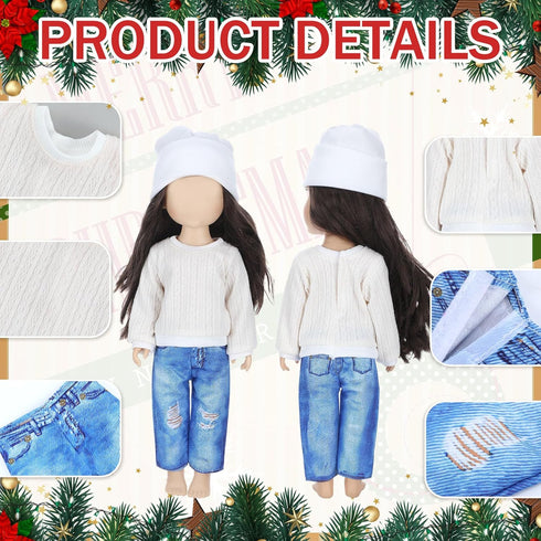 6 Gift(Classic,18 Inch) Bencailor Pcs Doll Clothes Doll Accessories Include Sweater Pants Shoes Hat for Birthday