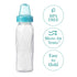 8 (Pack 12) Evenflo Feeding Classic Clear Plastic Standard Neck Bottles for Baby, Infant and Newborn - Teal/Green/Blue