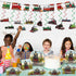 109Pcs Set party greeting Train Birthday Party Supplies Includes Steam Train Party Plates Napkins Fork Retro Train