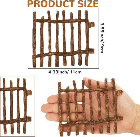 Realistic Toy Fence - Large Corral Fencing Panel Accessories Playset for Farm Fence Toys and Educational Gifts
