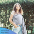 100% Ring Sling Baby Carrier - USA Lab Tested, Natural Cotton Muslin, Breathable & Ergonomic Ring Sling Grey