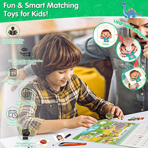 24 3-5, 3-6 NASHRIO Montessori Themes Busy Book for Toddlers Engaging Preschool Learning Activities for Home School