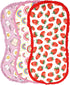 Burp Cloths for Baby Girls,3-Pack Extra Absorbent Burping Cloth Baby Washcloths Towel