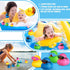 24 Pcs Mini Rubber Ducks with Sunglasses, Rubber Ducks in Bulk Valentine Bathtub Toys for Cruise Valentines Kids