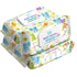 4 packs (320 HAPPY BUM Sensitive Water Baby Diaper Wipes, Baby Wipes, Unscented, Flip-top Wipes Total)